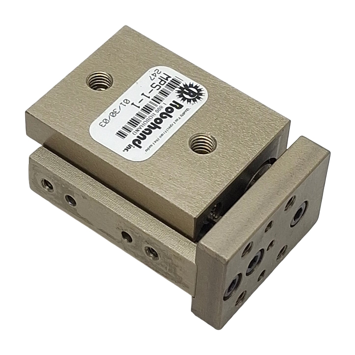 Used Robohand MPS-1-1 Precision Mini Power Slide, ø0.438in Bore, 0.5in Stroke, 15lbf