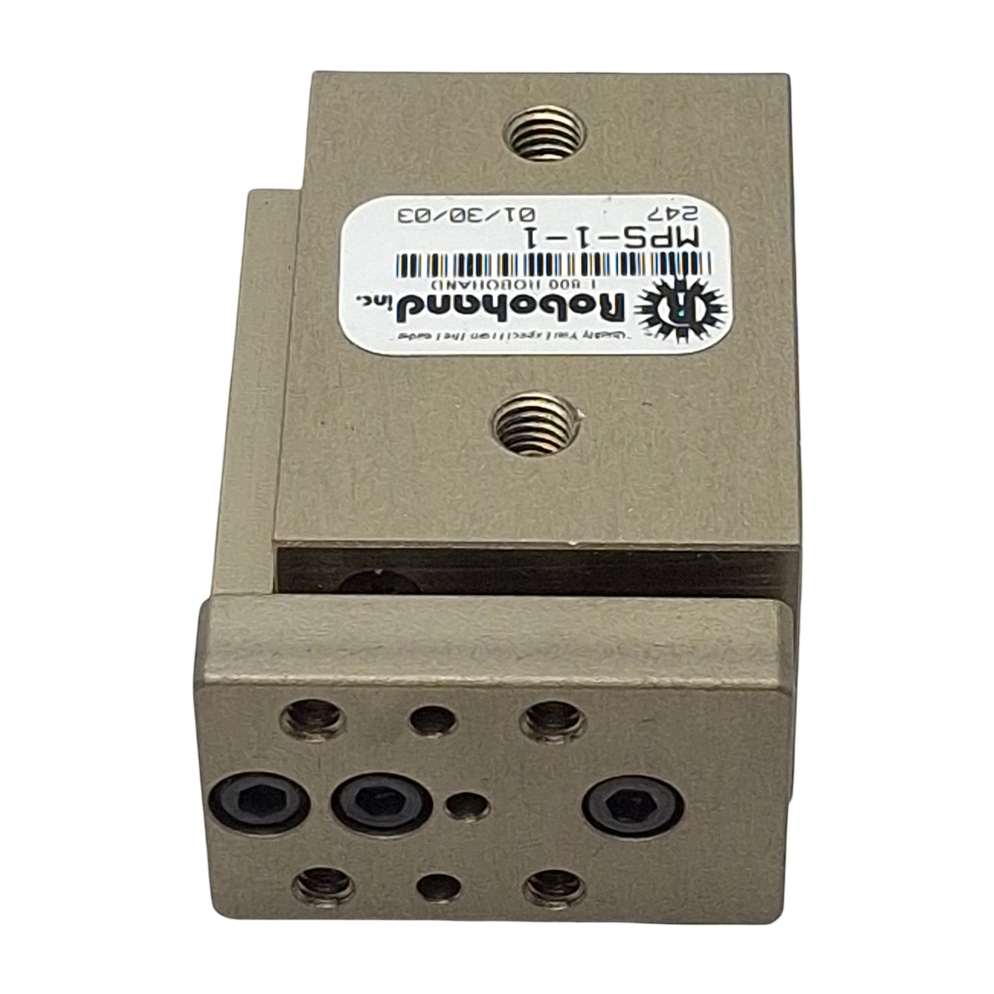 Used Robohand MPS-1-1 Precision Mini Power Slide, ø0.438in Bore, 0.5in Stroke, 15lbf
