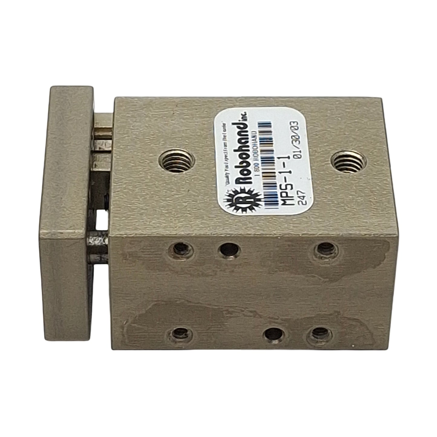 Used Robohand MPS-1-1 Precision Mini Power Slide, ø0.438in Bore, 0.5in Stroke, 15lbf