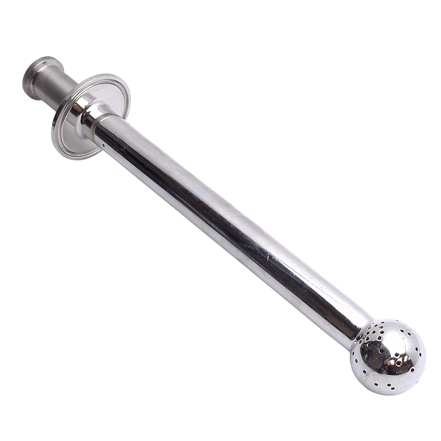 Used ISS Sanitary Supply Tube With Spray Ball 1/2in Tri-Clamp, 8.12in Internal Length