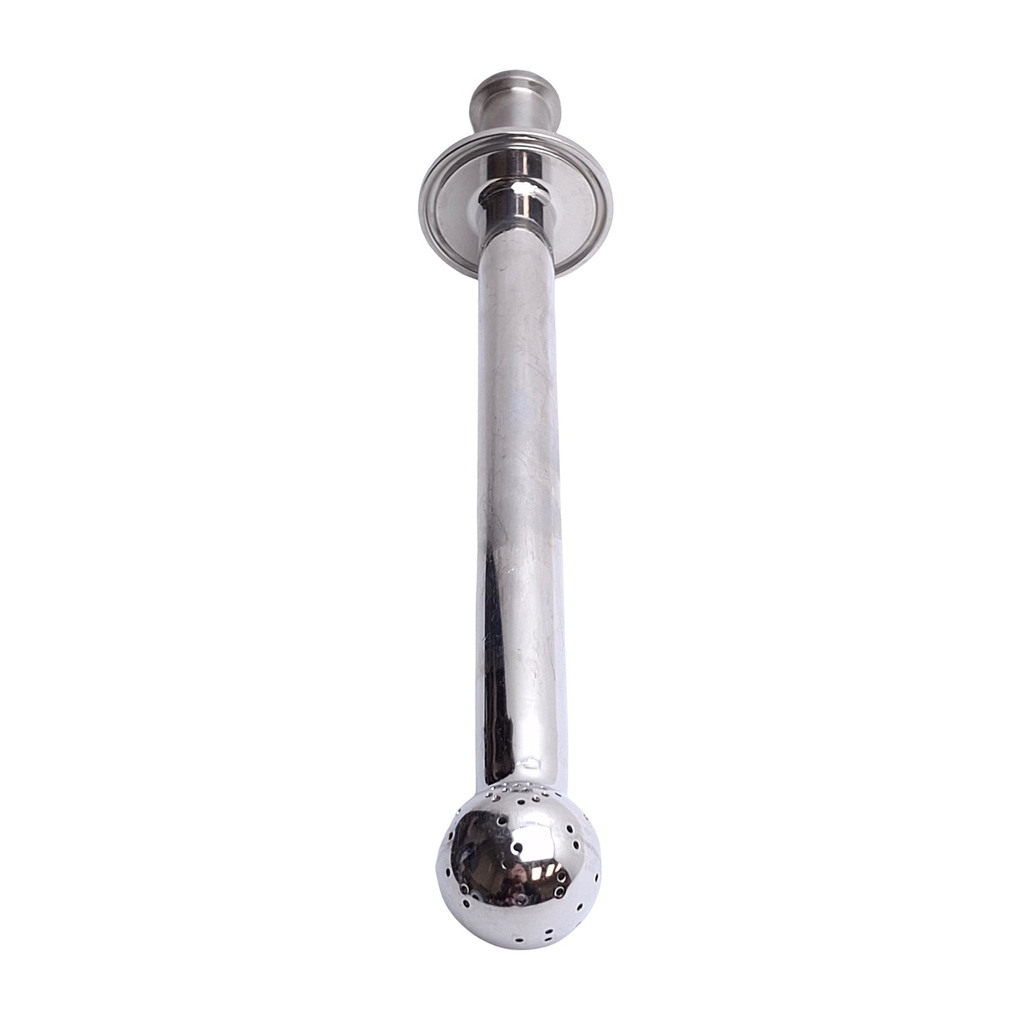 Used ISS Sanitary Supply Tube With Spray Ball 1/2in Tri-Clamp, 8.12in Internal Length