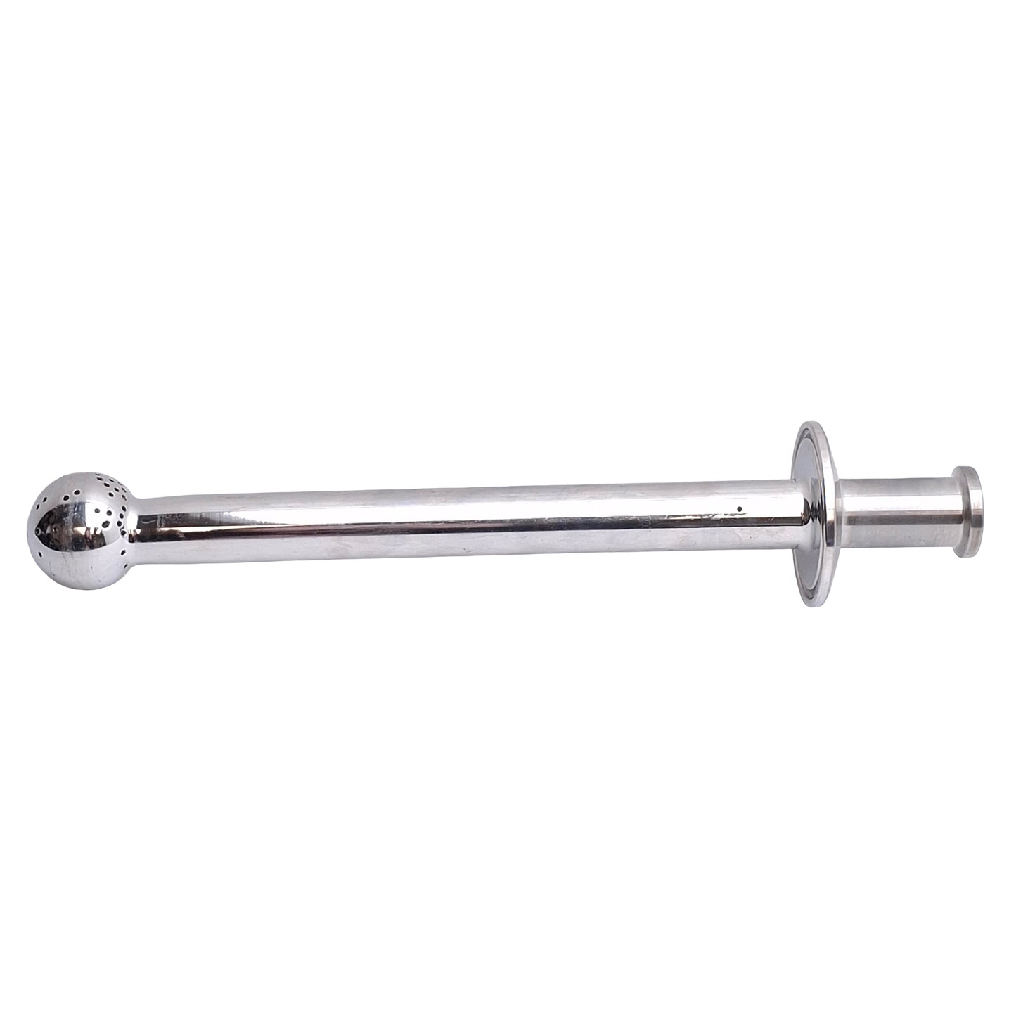 Used ISS Sanitary Supply Tube With Spray Ball 1/2in Tri-Clamp, 8.12in Internal Length