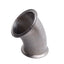 Used Sanitary Tri Clamp Elbow, 45 Degrees, 3in Tube, 3in Tri Clamp, SFF1 Finish
