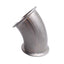 Used Sanitary Tri Clamp Elbow, 45 Degrees, 3in Tube, 3in Tri Clamp, SFF1 Finish