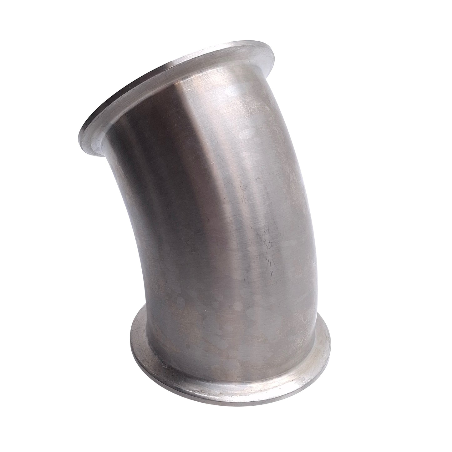 Used Sanitary Tri Clamp Elbow, 45 Degrees, 3in Tube, 3in Tri Clamp, SFF1 Finish