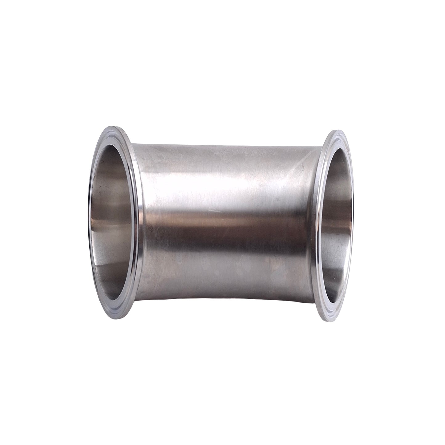 Used Sanitary Tri Clamp Elbow, 45 Degrees, 3in Tube, 3in Tri Clamp, SFF1 Finish