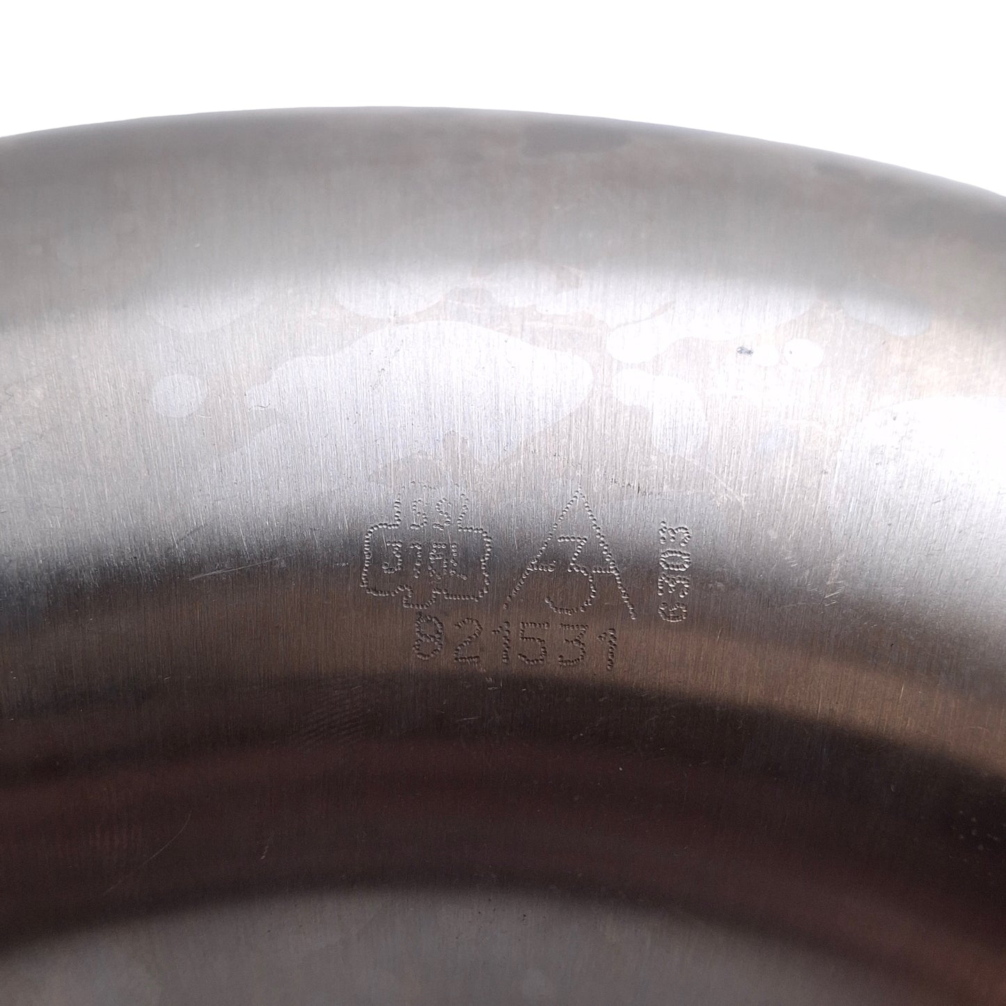 Used Sanitary Tri Clamp Elbow, 45 Degrees, 3in Tube, 3in Tri Clamp, SFF1 Finish