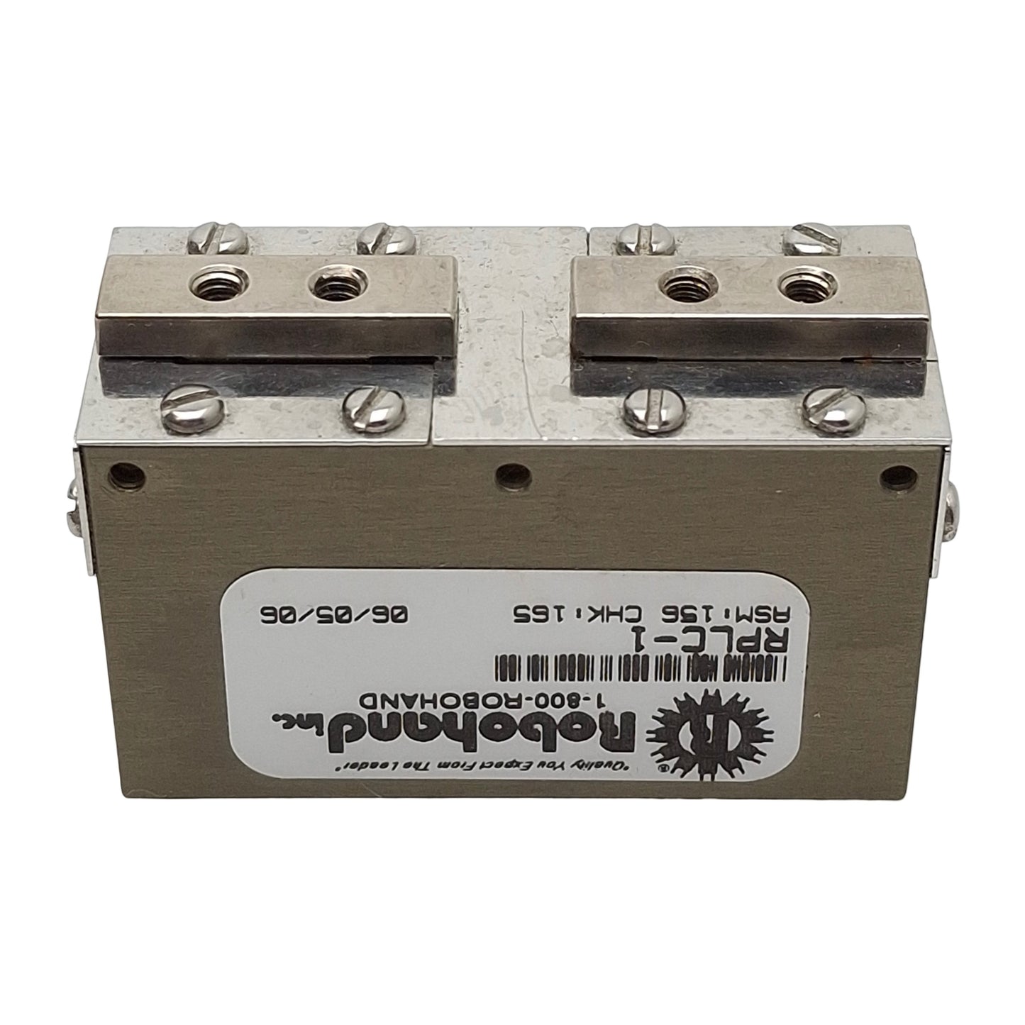 Used Robohand RPLC-1 Parallel Gripper, ø0.44in Bore, 0.25in Stroke, 26lbf, 100psi, M5