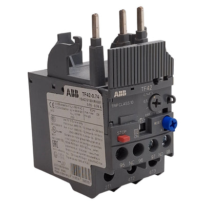 Used ABB TF42-0.74 Thermal Overload Relay For AF09~AF38 Contactor, 3-Pole, 0.55-0.74A