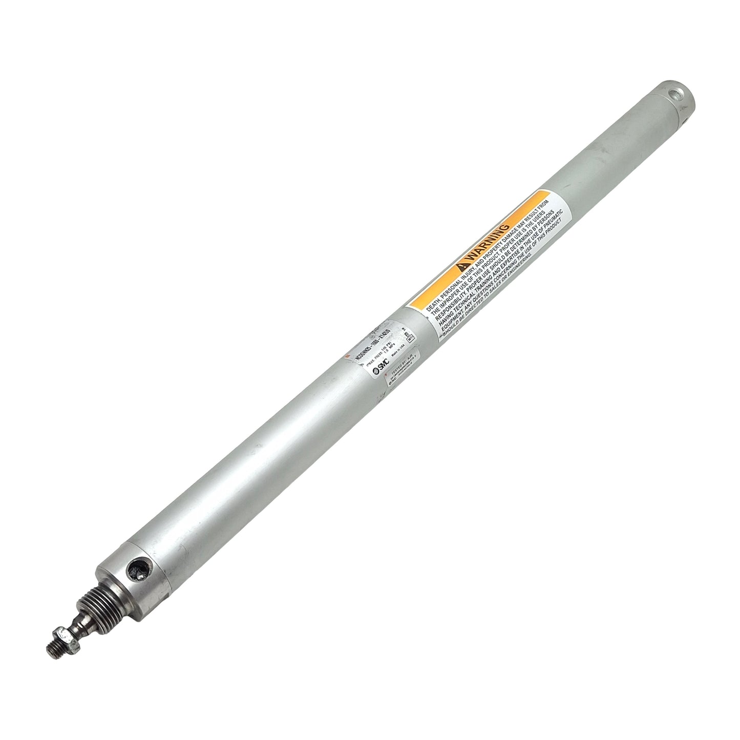 Used SMC NCDGNN25-1600-X142US Precision Cylinder, ø1in Bore, 16in Stroke, 1/8in NPT