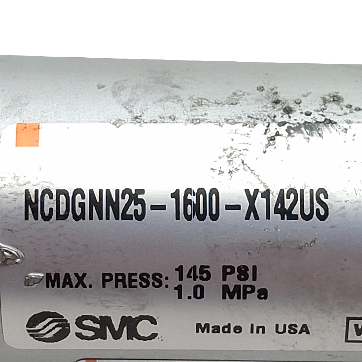 Used SMC NCDGNN25-1600-X142US Precision Cylinder, ø1in Bore, 16in Stroke, 1/8in NPT