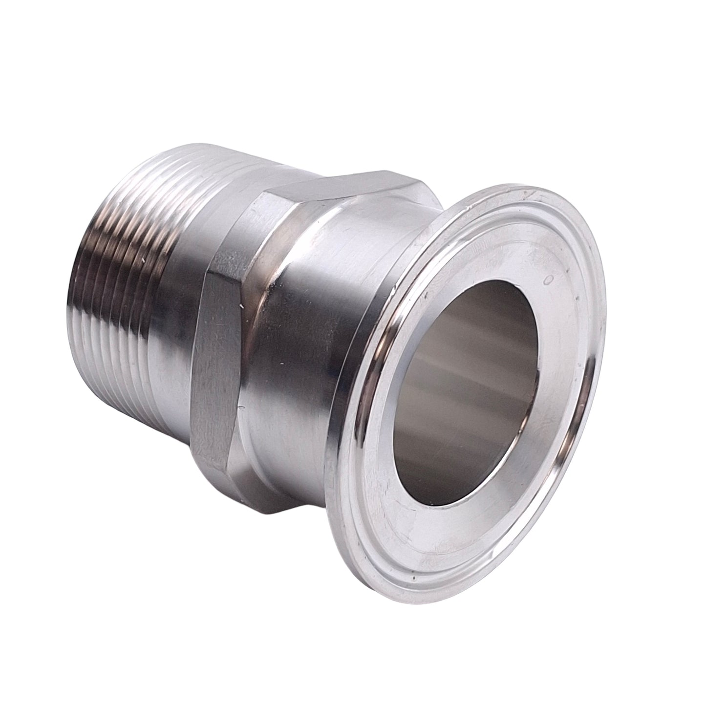 Used SCI BF621MP-2X1.5 Sanitary Adapter, 316L, 2in Tri-Clamp x 1-1/2in NPT Male