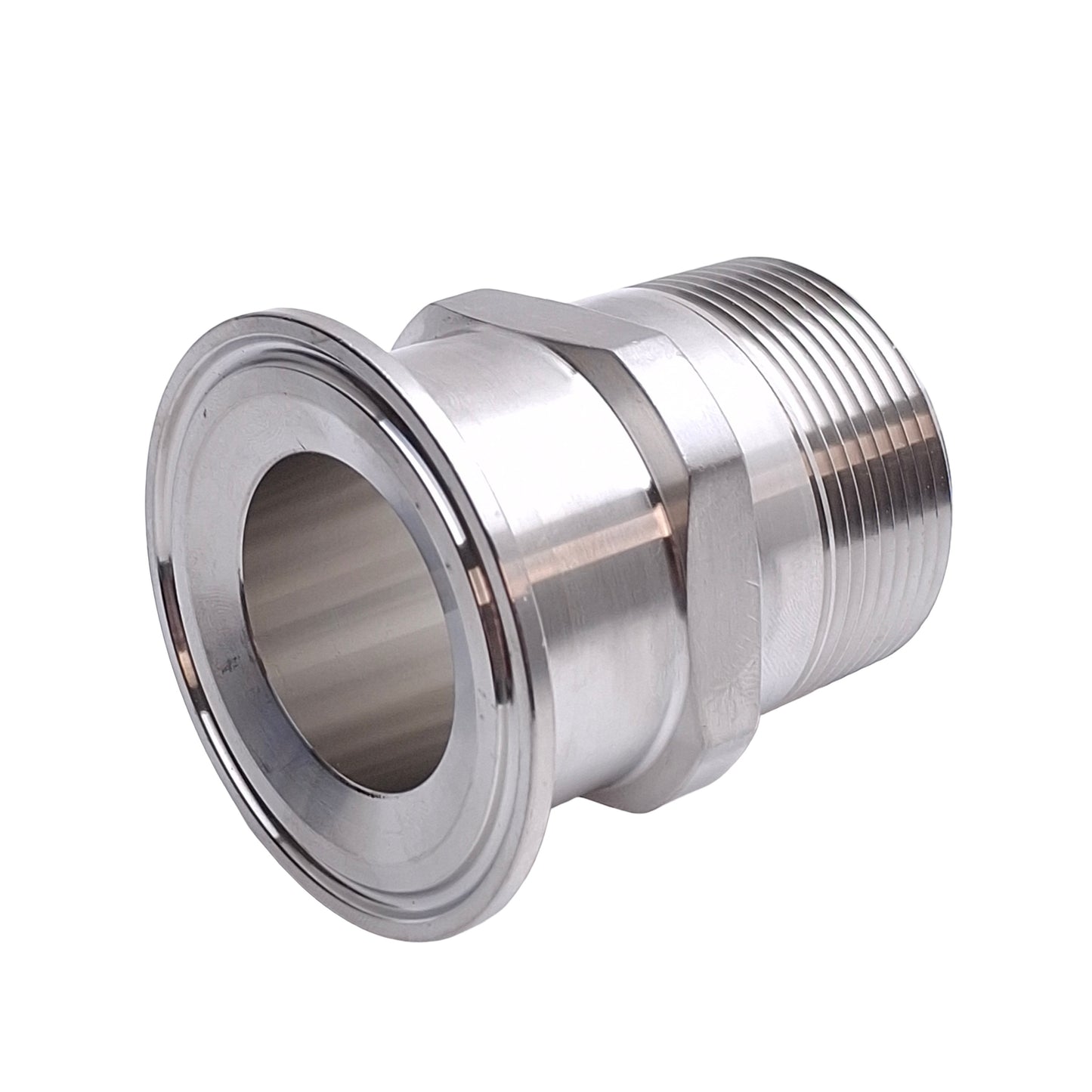 Used SCI BF621MP-2X1.5 Sanitary Adapter, 316L, 2in Tri-Clamp x 1-1/2in NPT Male