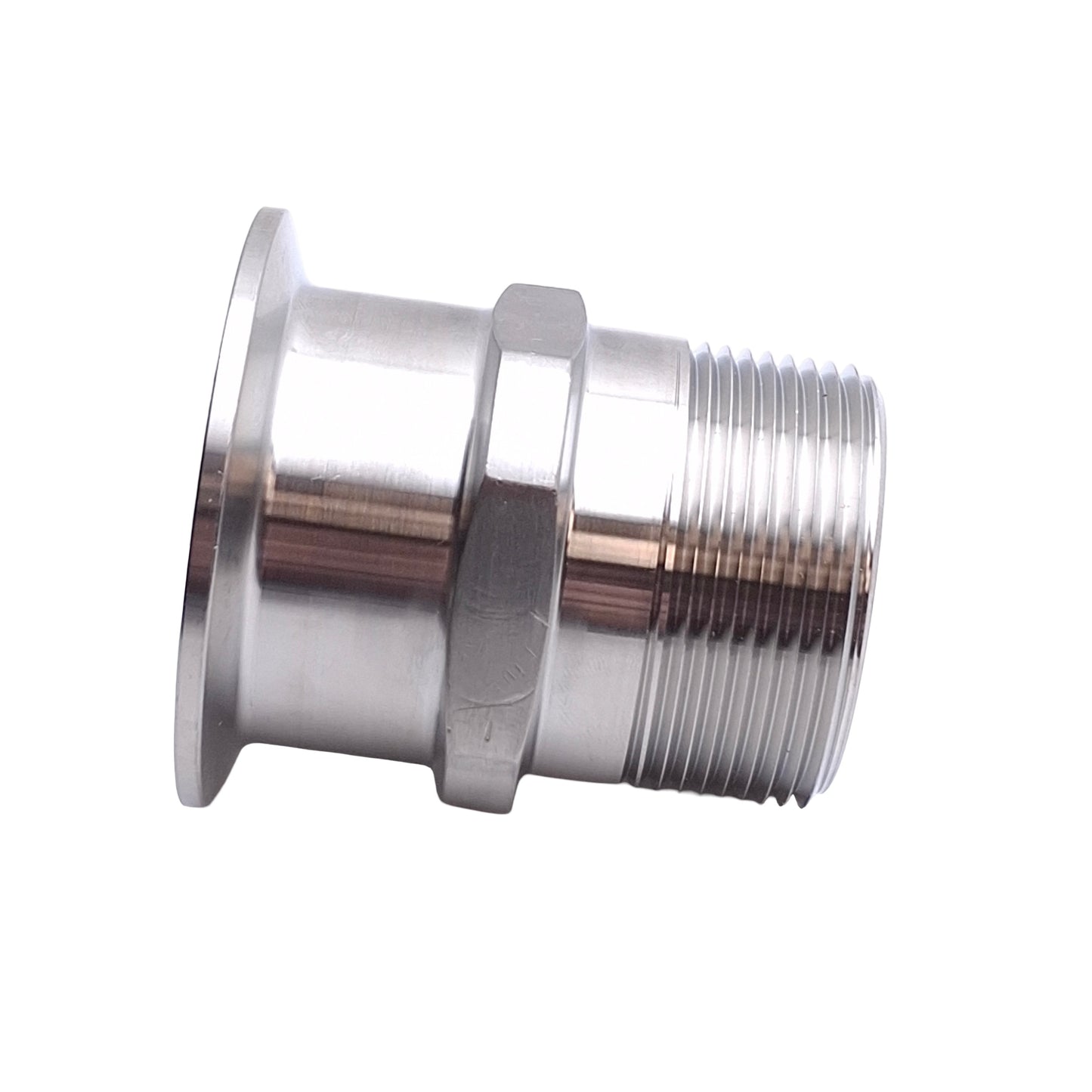 Used SCI BF621MP-2X1.5 Sanitary Adapter, 316L, 2in Tri-Clamp x 1-1/2in NPT Male