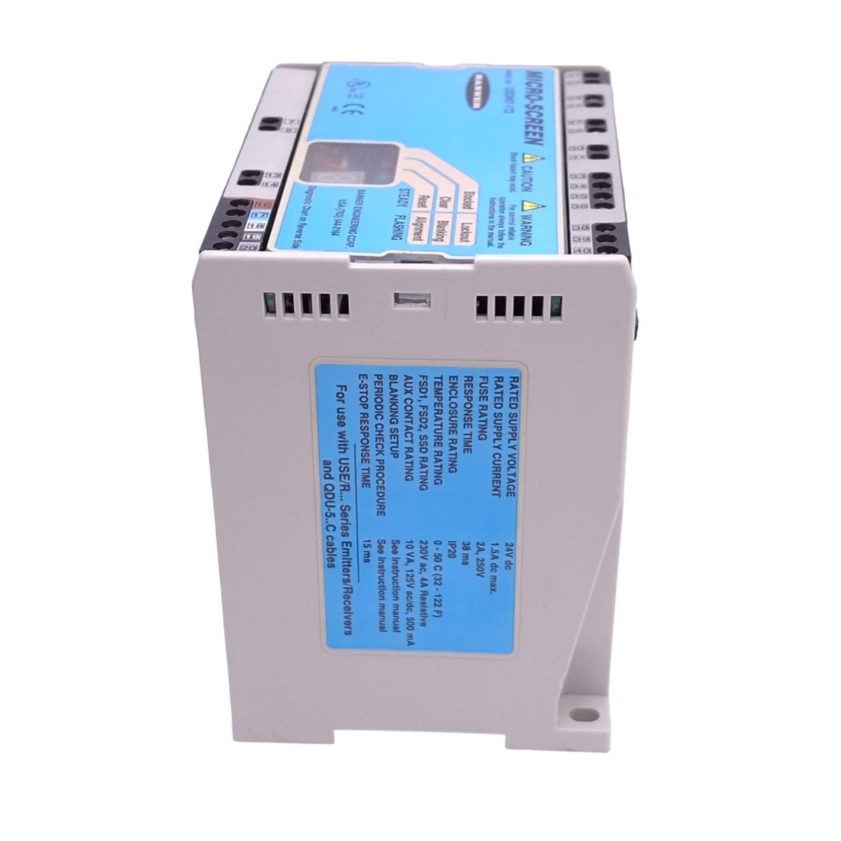 Used Banner USDINT-1T2 Micro-Screen Safety Light Curtain Controller, 2NO, 24VDC