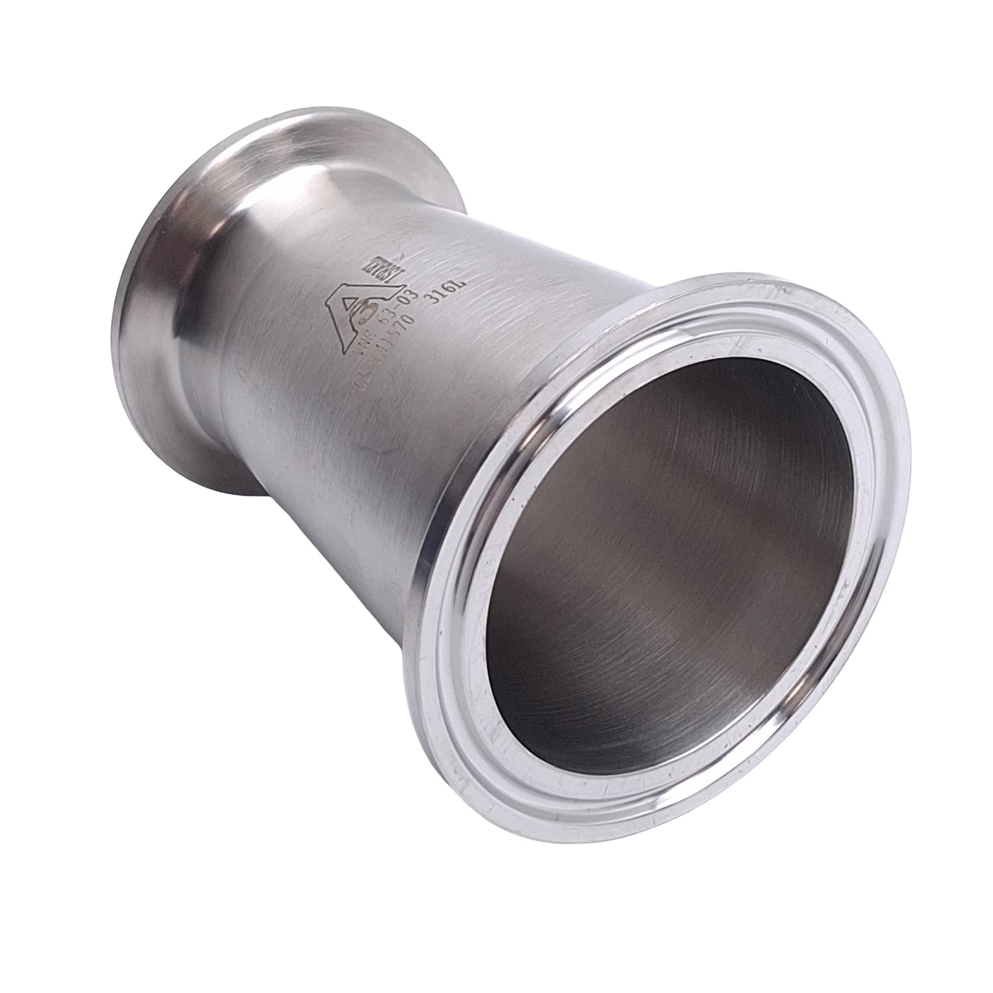 Used VNE EG31CC6L2.0X1.5 Tri-Clamp Concentric Reducer Sanitary Fitting 2x1.5" 316L SS
