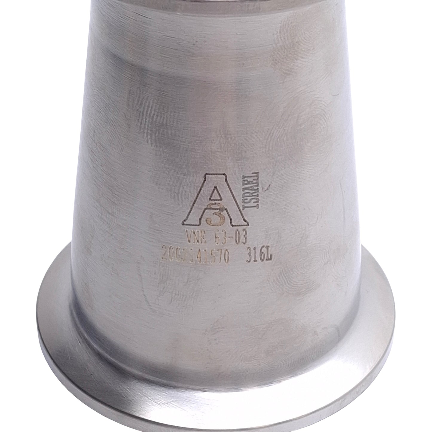 Used VNE EG31CC6L2.0X1.5 Tri-Clamp Concentric Reducer Sanitary Fitting 2x1.5" 316L SS