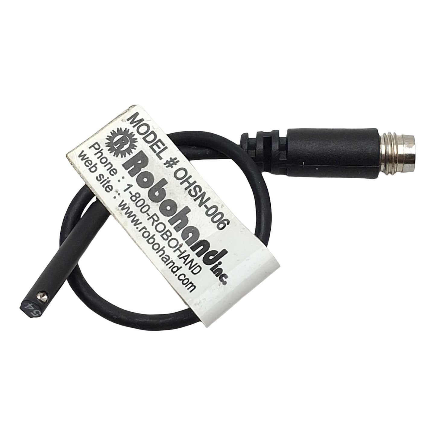 Used Robohand OHSN-006 Proximity Hall Effect Sensor, NPN, 4.5-30VDC, 50mA, 3-Pin M8