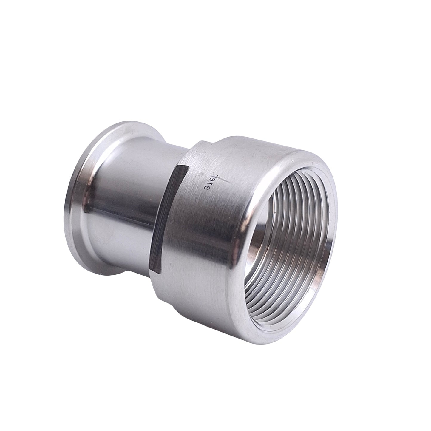 Used VNE EG22-6L1.5 Sanitary Clamp Adapter 1.5in Tri-Clamp to 1.5in NPT Female