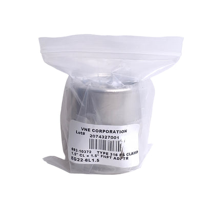 New VNE EG22-6L1.5 Sanitary Clamp Adapter 1.5in Tri-Clamp to 1.5in NPT Female