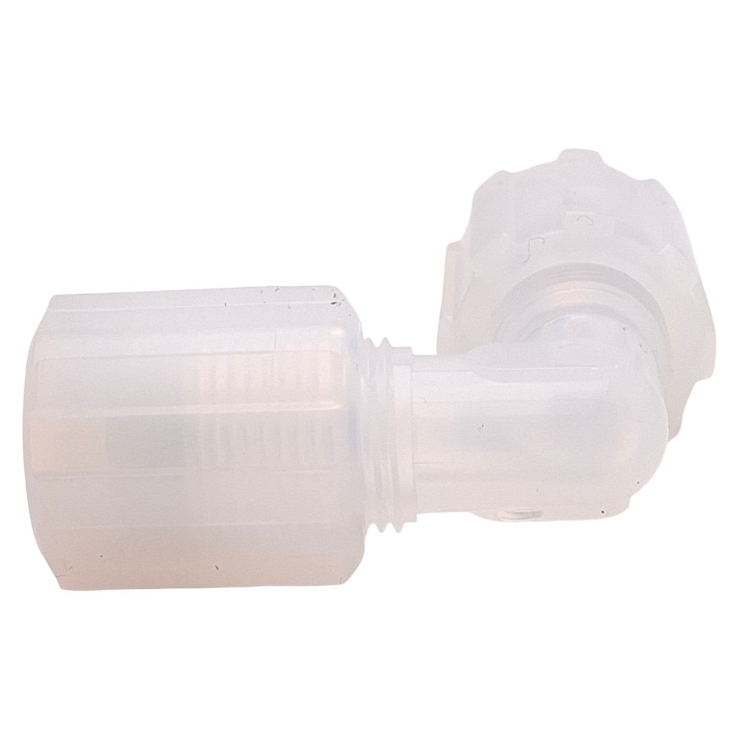 Used Parker GEF-6 Pargrip PFA Compression Union 90° Elbow Fitting, ø3/8in OD Tube