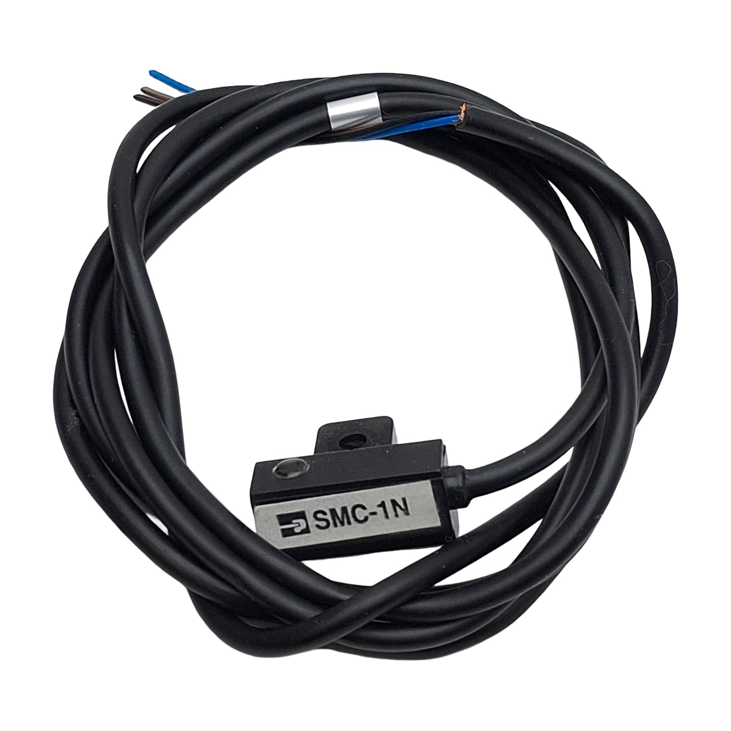 Used Parker SMC-1N Hall Effect Sensor, NPN N.C, 6-30VDC, 150mA, White/Red LED, 3-Wire