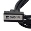 Used Parker SMC-1N Hall Effect Sensor, NPN N.C, 6-30VDC, 150mA, White/Red LED, 3-Wire