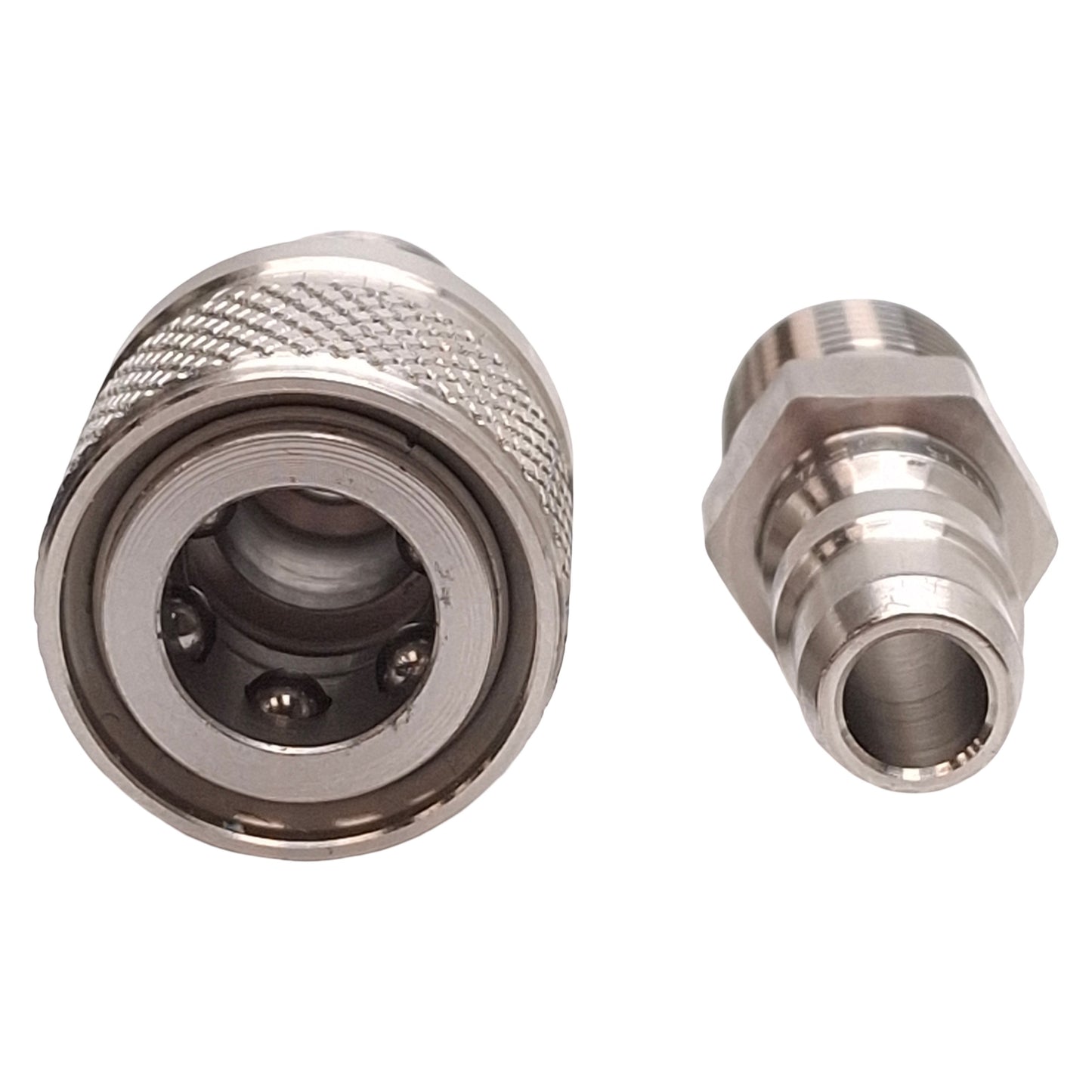 Used Swagelok QF4 Full Flow Quick Connect Body & Stem w/o Valve, 1/4in NPT, 316 SS