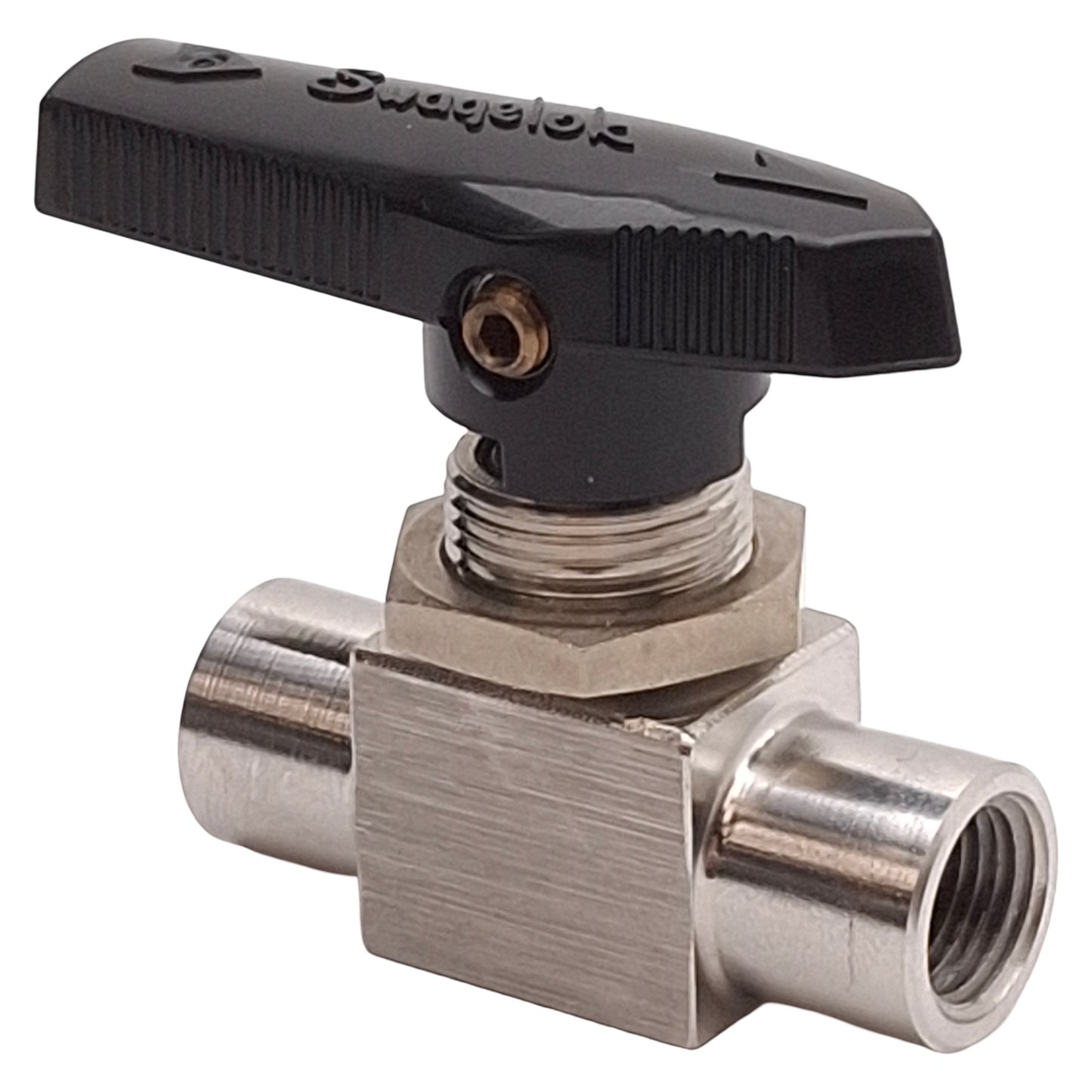 Used Swagelok SS-42GF2 Stainless Steel 1-Piece 40G Series Ball Valve, 1/8in NPT