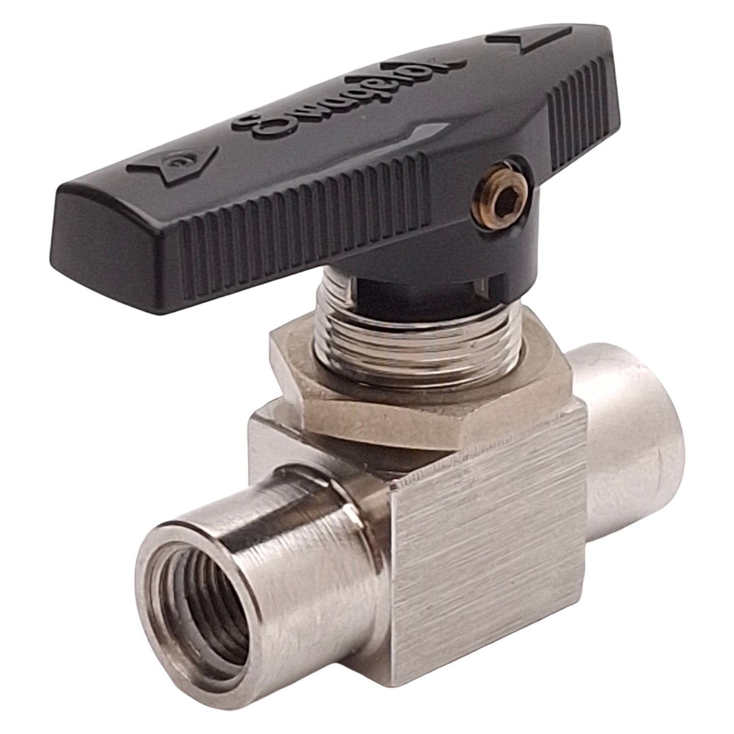 Used Swagelok SS-42GF2 Stainless Steel 1-Piece 40G Series Ball Valve, 1/8in NPT