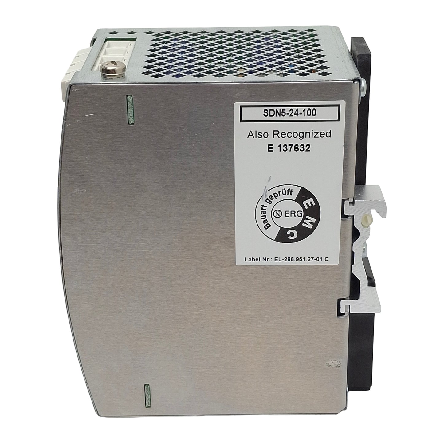 Used Sola SDN5-24-100 Power Supply, 115/230VAC In, 5A 24VDC Out, 120W, DIN Rail