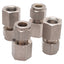 Used Lot of 4 Swagelok SS-600-7-4 Stainless Steel Tube Fitting, ø3/8in, 1/4NPT Female