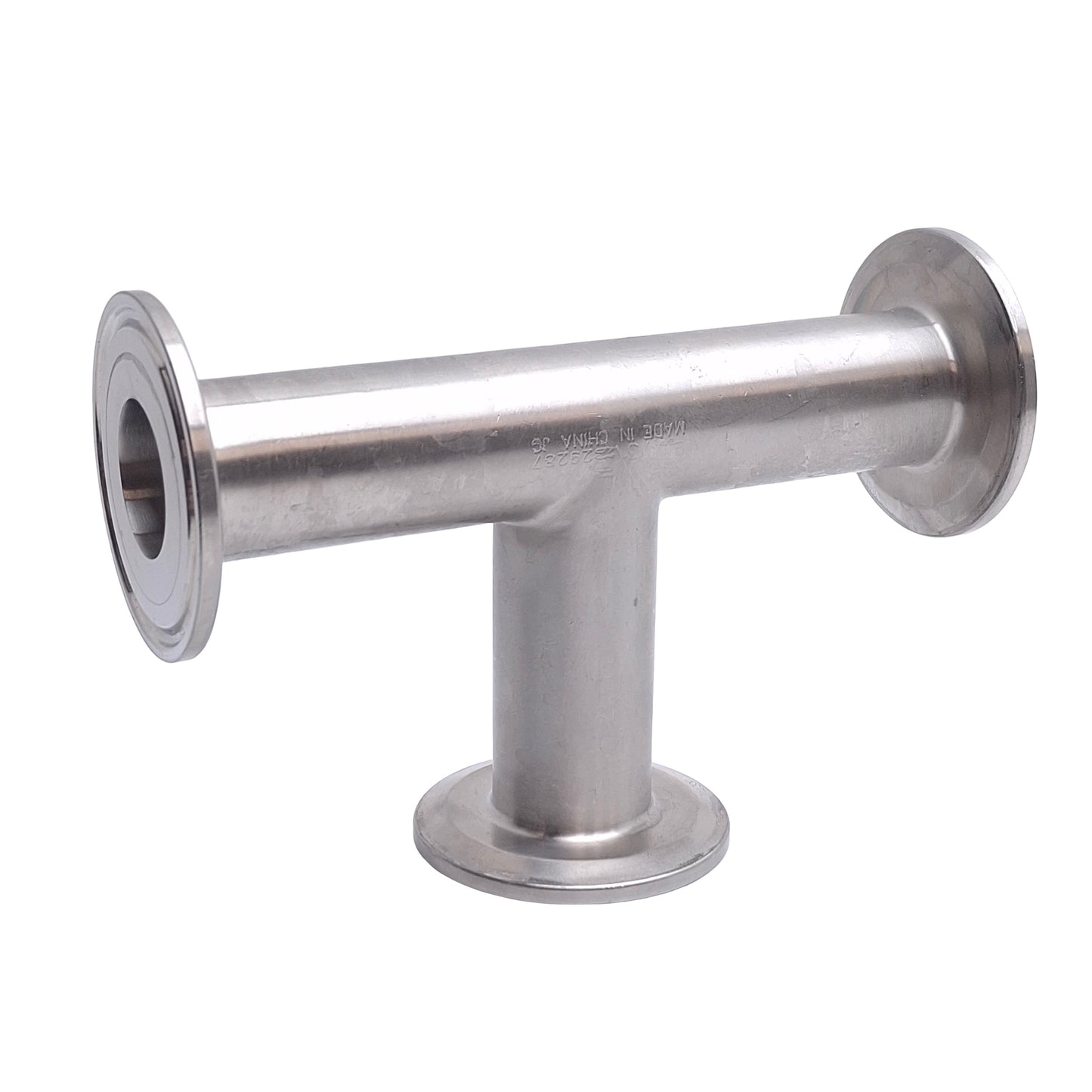 Used Tri-Clover Stainless Steel Sanitary Tee, 1in Tri-Clamp, 1in Tube, 316L