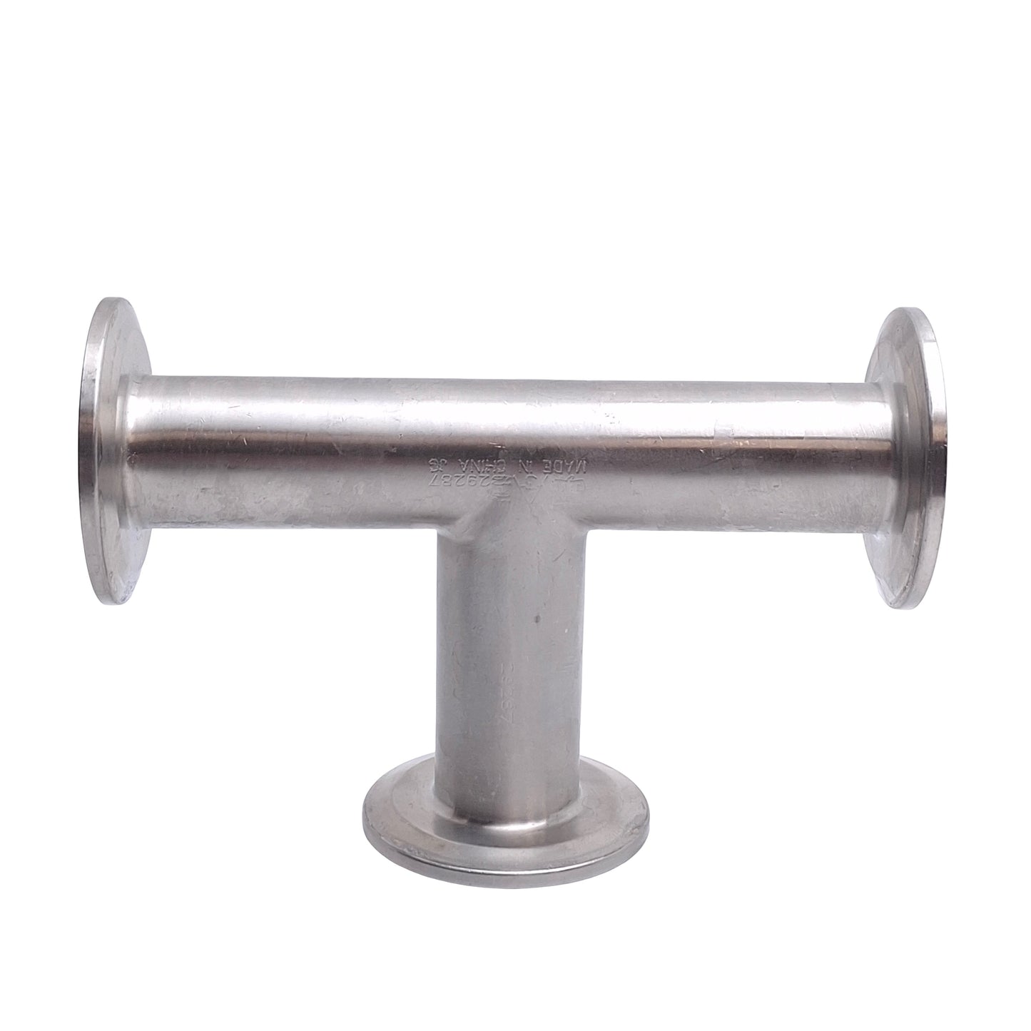 Used Tri-Clover Stainless Steel Sanitary Tee, 1in Tri-Clamp, 1in Tube, 316L
