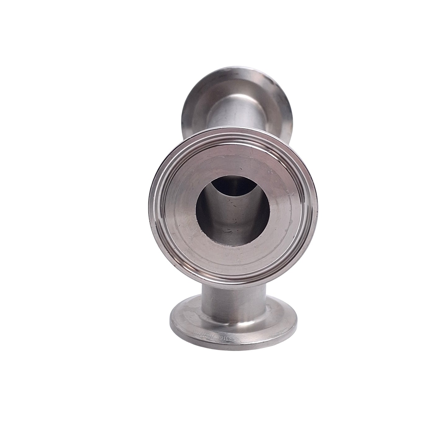 Used Tri-Clover Stainless Steel Sanitary Tee, 1in Tri-Clamp, 1in Tube, 316L