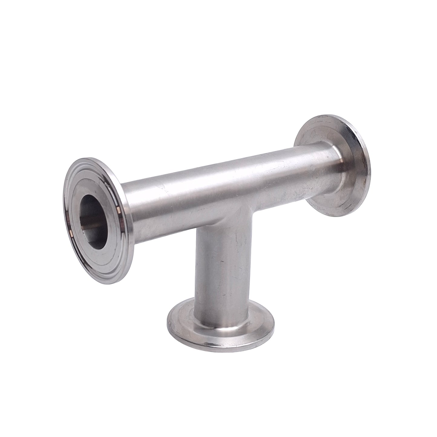 Used Tri-Clover Stainless Steel Sanitary Tee, 1in Tri-Clamp, 1in Tube, 316L
