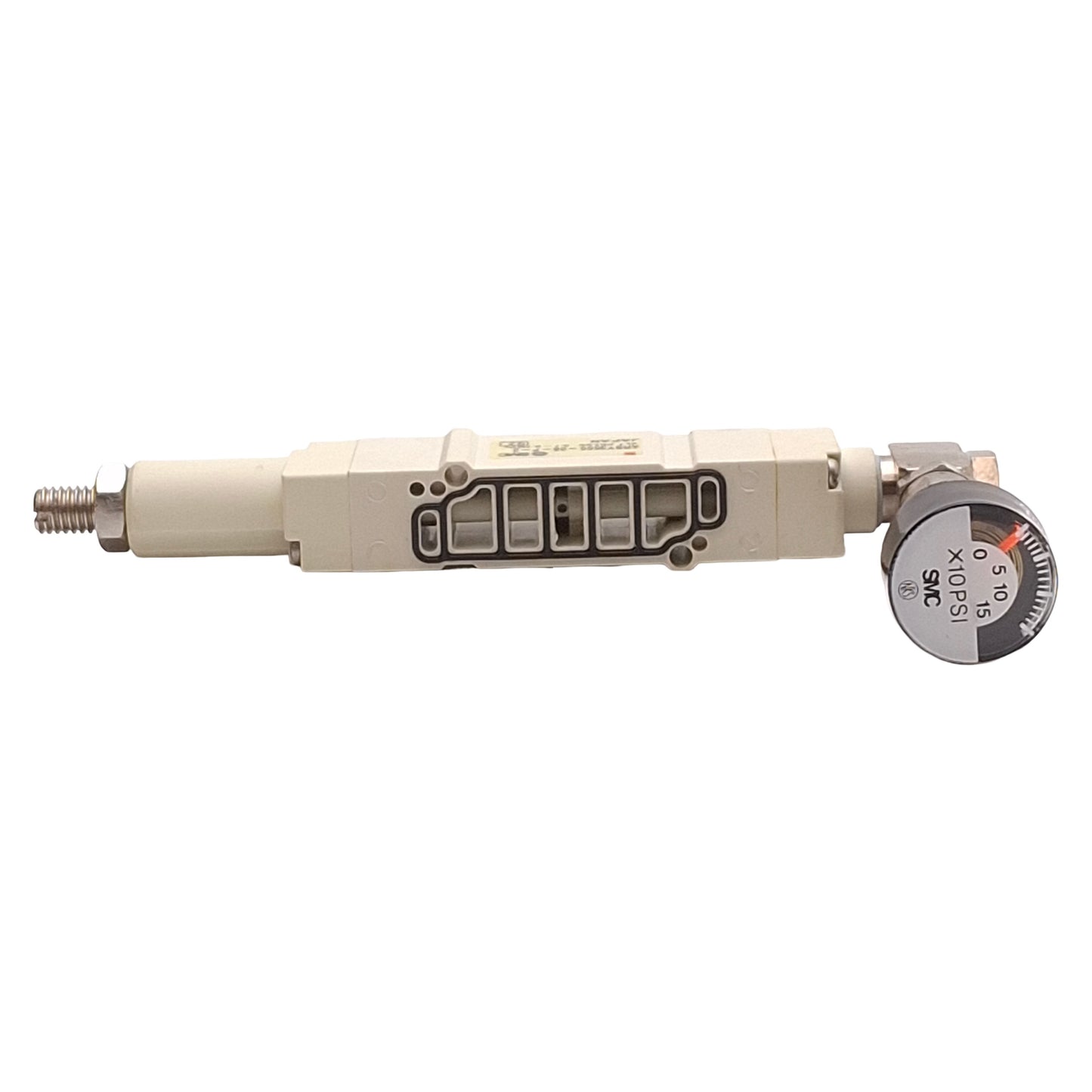 Used SMC ARBY3000-06-P-2 Solenoid Interface Regulator w/ Gauge 0.1-0.7MPa Set, SY3000