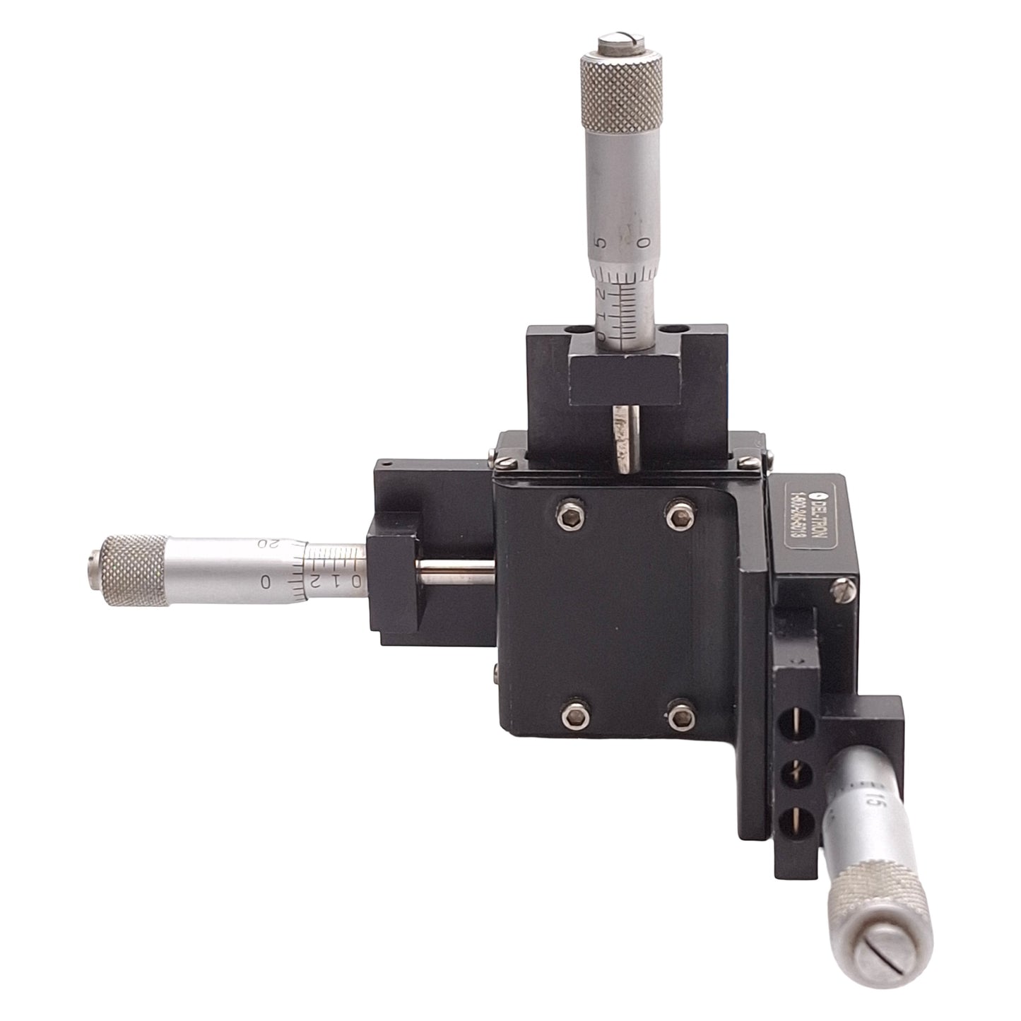 Used Deltron 101-XYZ Ball Slide Positioning Stage, 3-Axis, 0.5in Travel, 1.25x1.25in