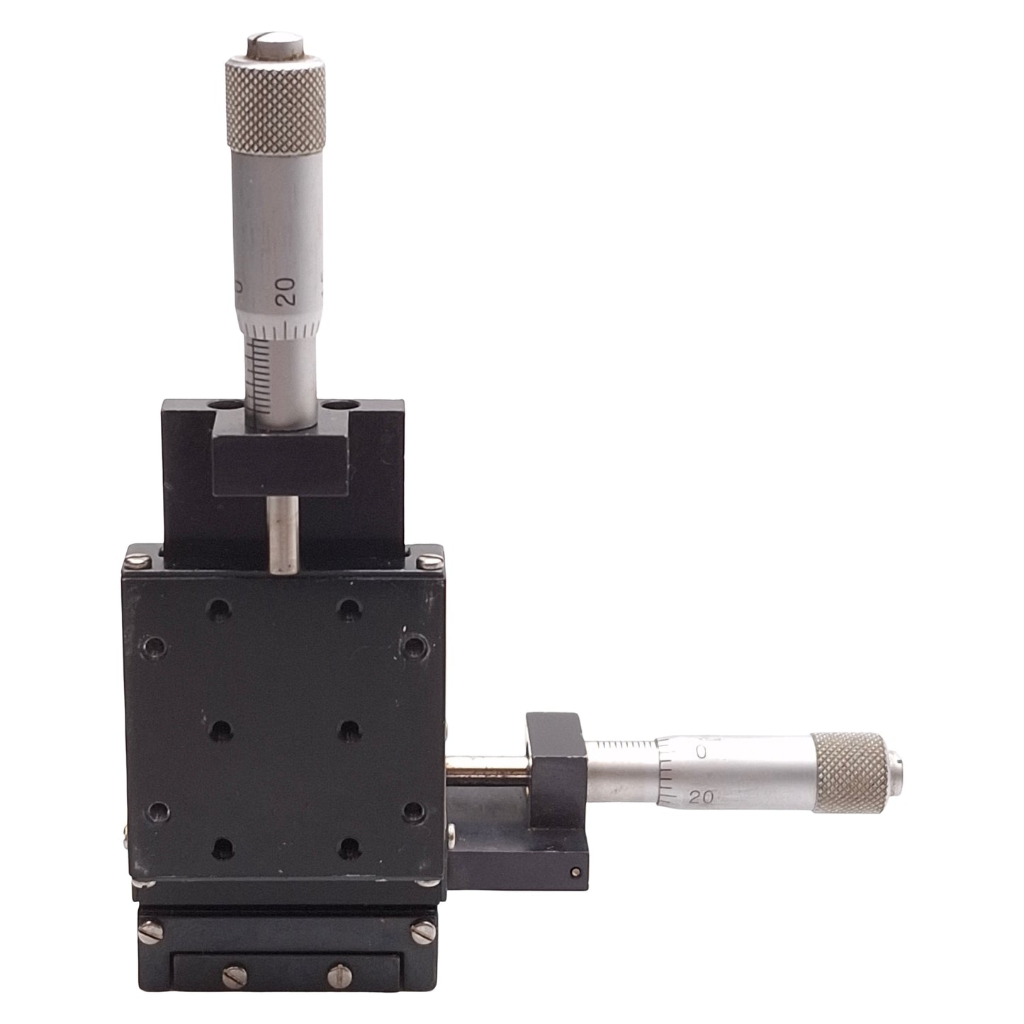 Used Deltron 101-XYZ Ball Slide Positioning Stage, 3-Axis, 0.5in Travel, 1.25x1.25in