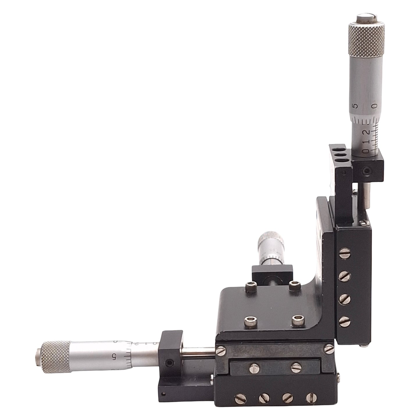 Used Deltron 101-XYZ Ball Slide Positioning Stage, 3-Axis, 0.5in Travel, 1.25x1.25in