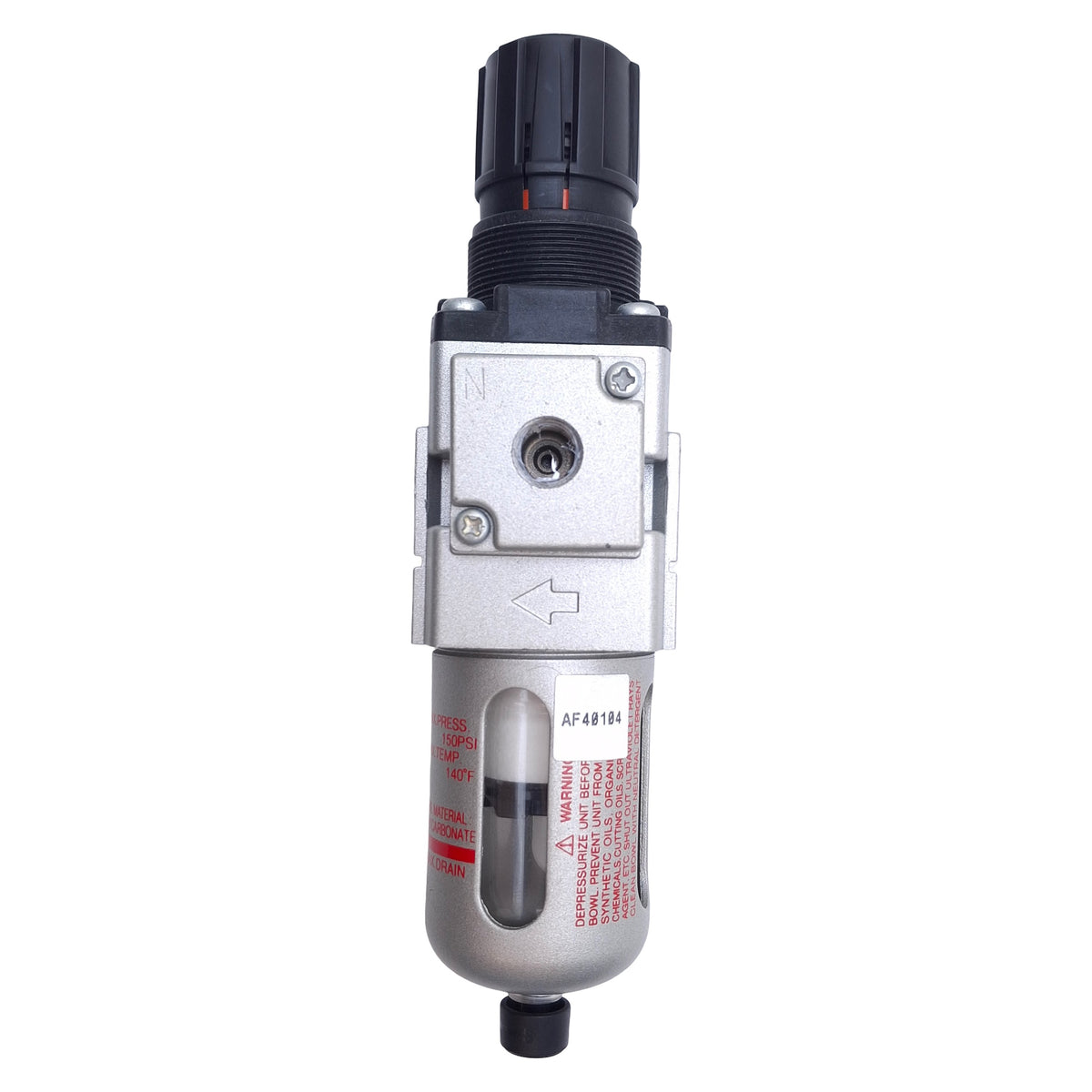 Used SMC AW20-N01-CZ Pneumatic Filter Regulator 5µm, 7-125psi Set, 1/8" NPT Port