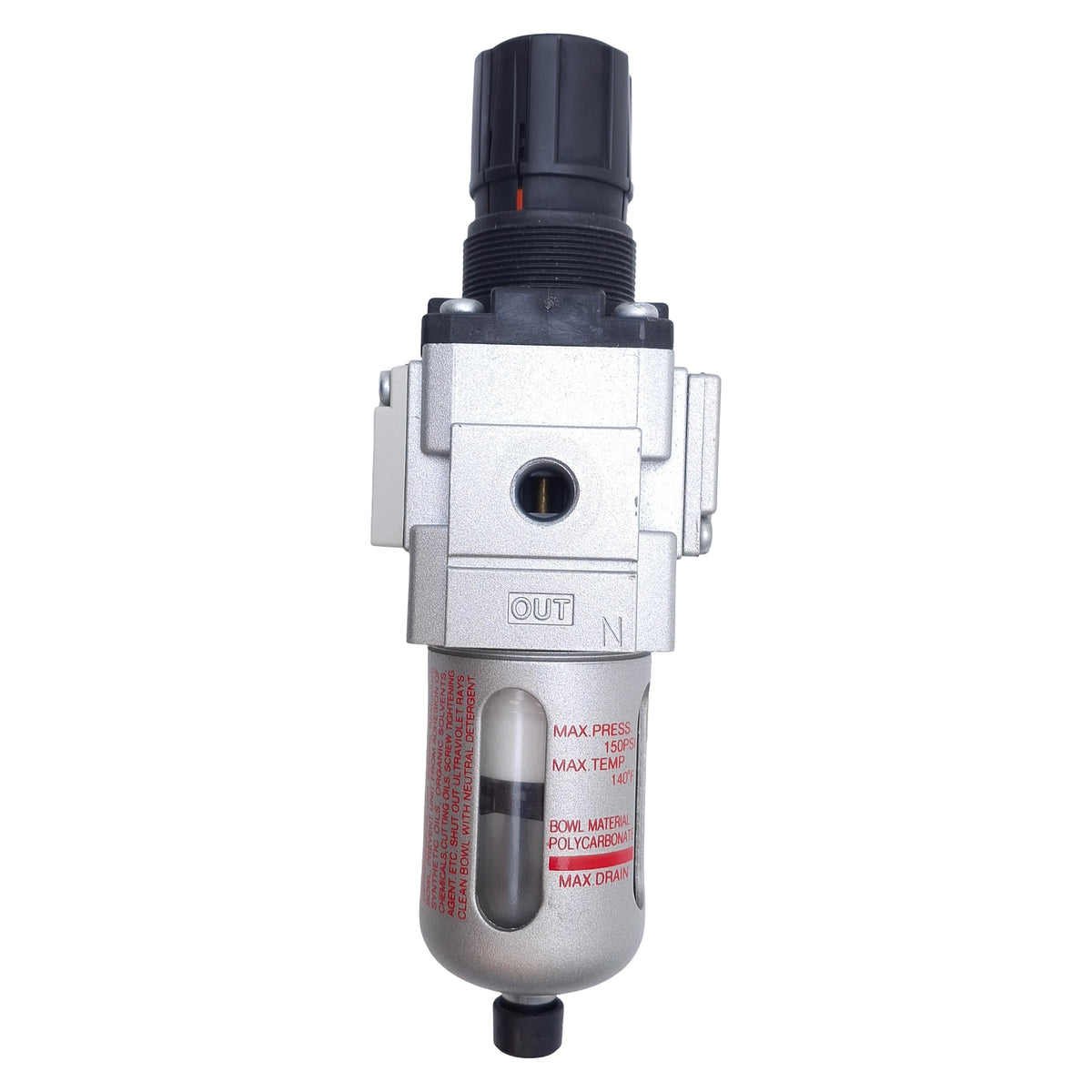 Used SMC AW20-N01-CZ Pneumatic Filter Regulator 5µm, 7-125psi Set, 1/8" NPT Port