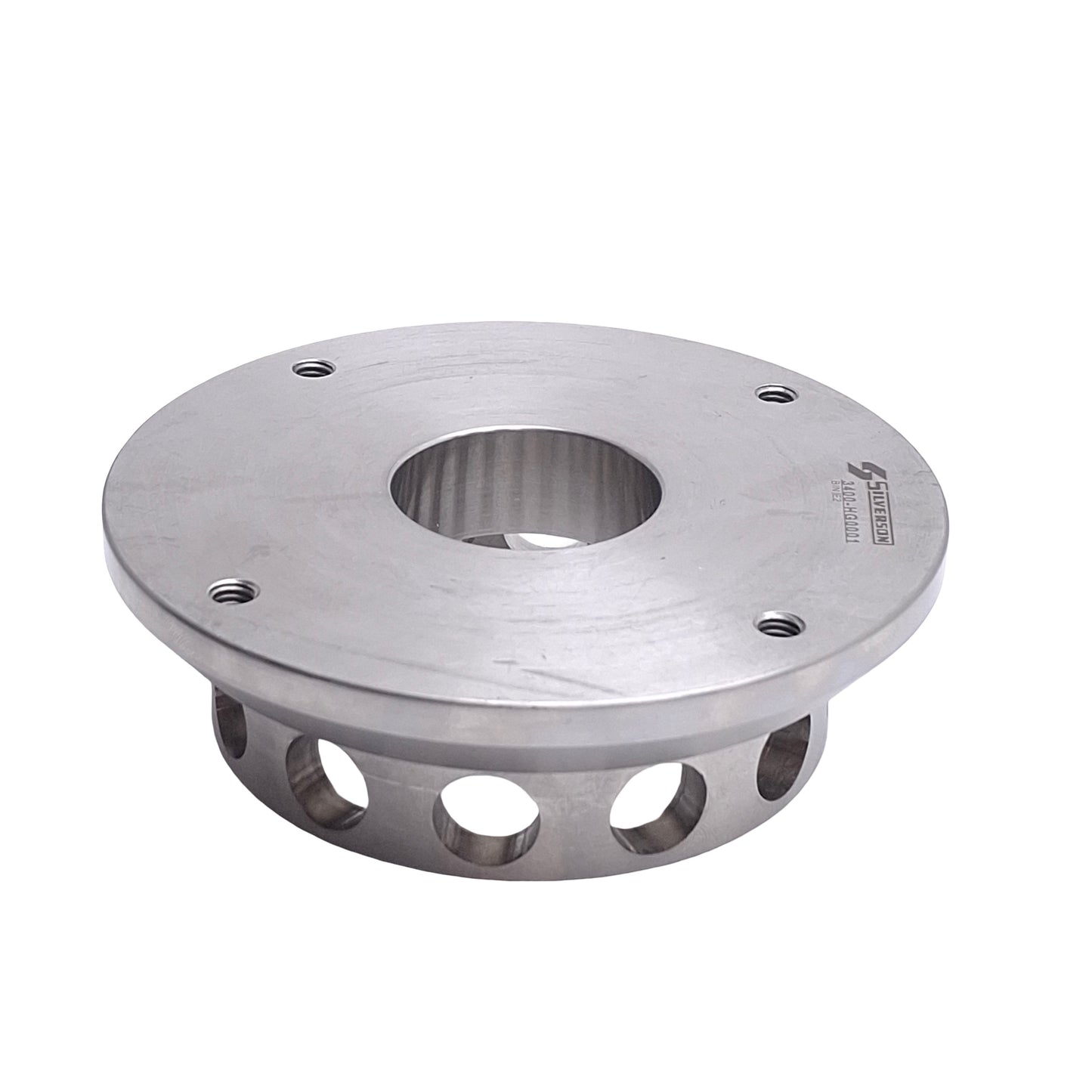 Used Silverson 3400-HG0001 High Shear Mixer Plate, 4.28in OD x 1.35in ID, M6x1.0