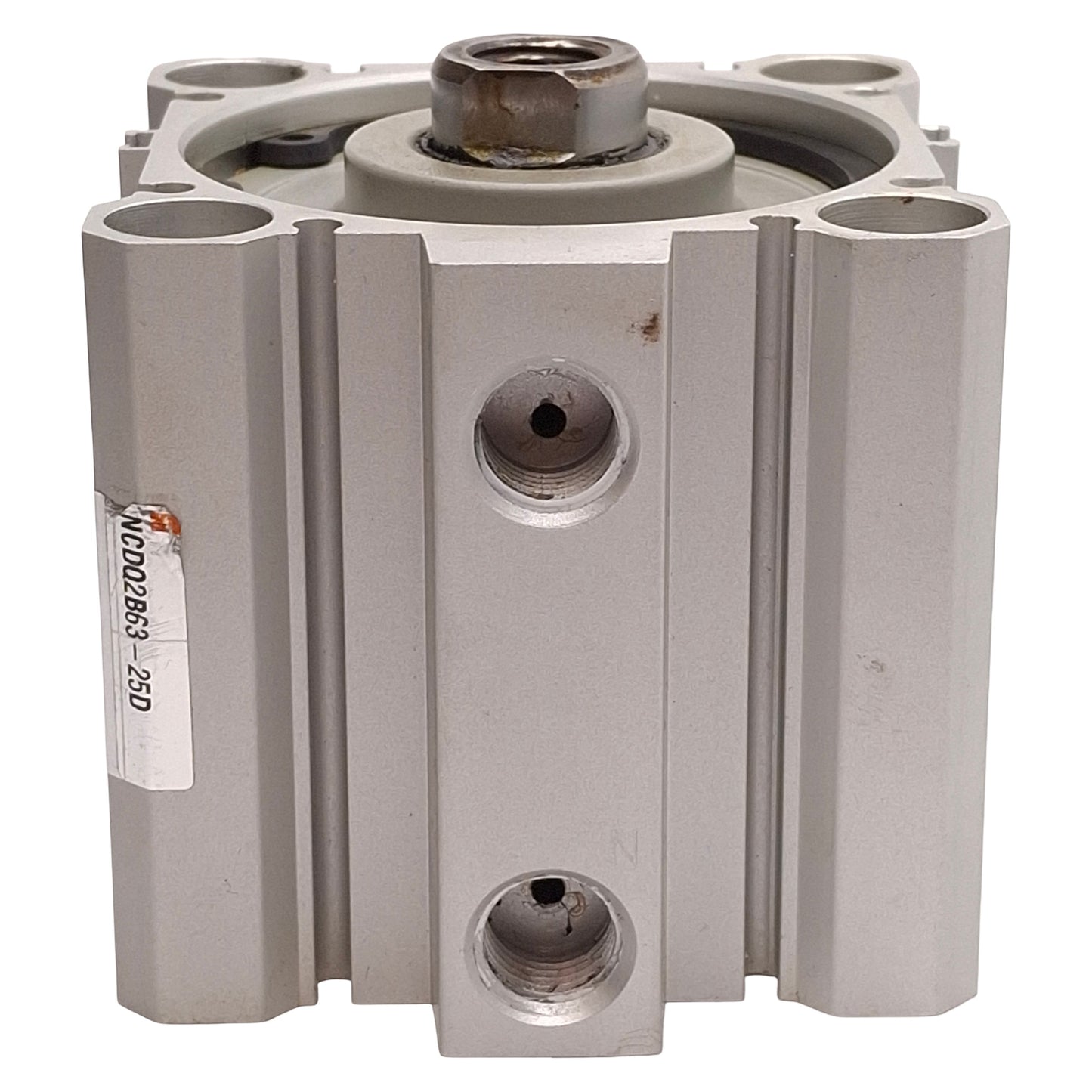 Used SMC NCDQ2B63-25D Compact Cylinder, ø63mm Bore, 25mm Stroke, 145psi, 1/4in NPT