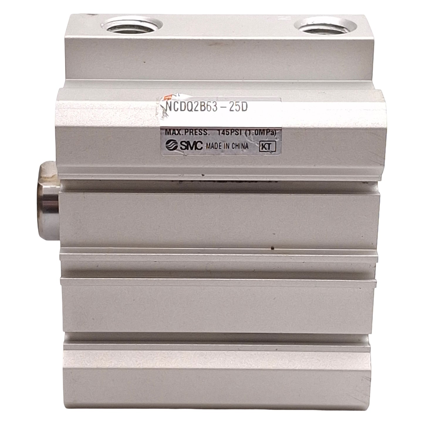 Used SMC NCDQ2B63-25D Compact Cylinder, ø63mm Bore, 25mm Stroke, 145psi, 1/4in NPT