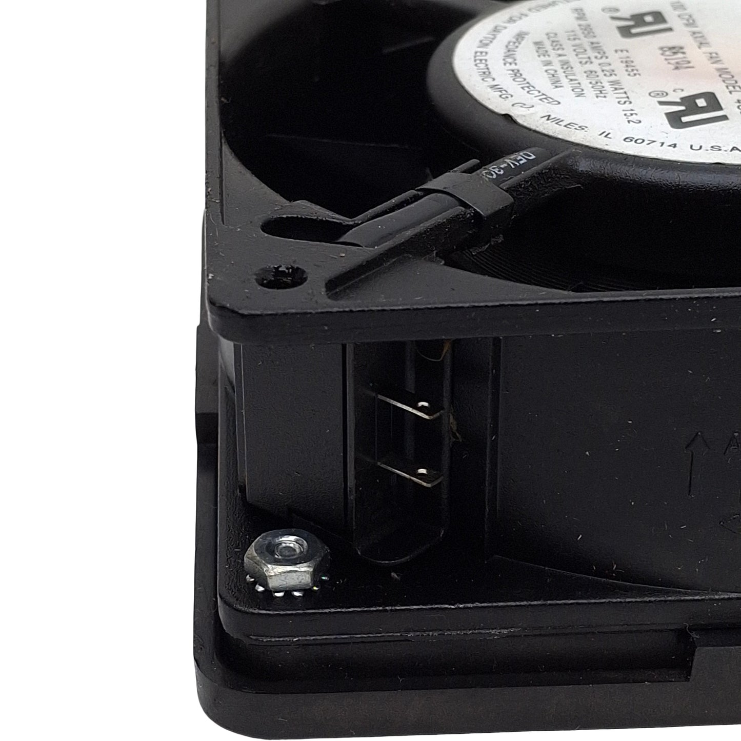 Used Dayton 4C549A Axial Cooling Fan 100CFM, 115VAC 0.25A, 2950RPM, 120x120x38mm