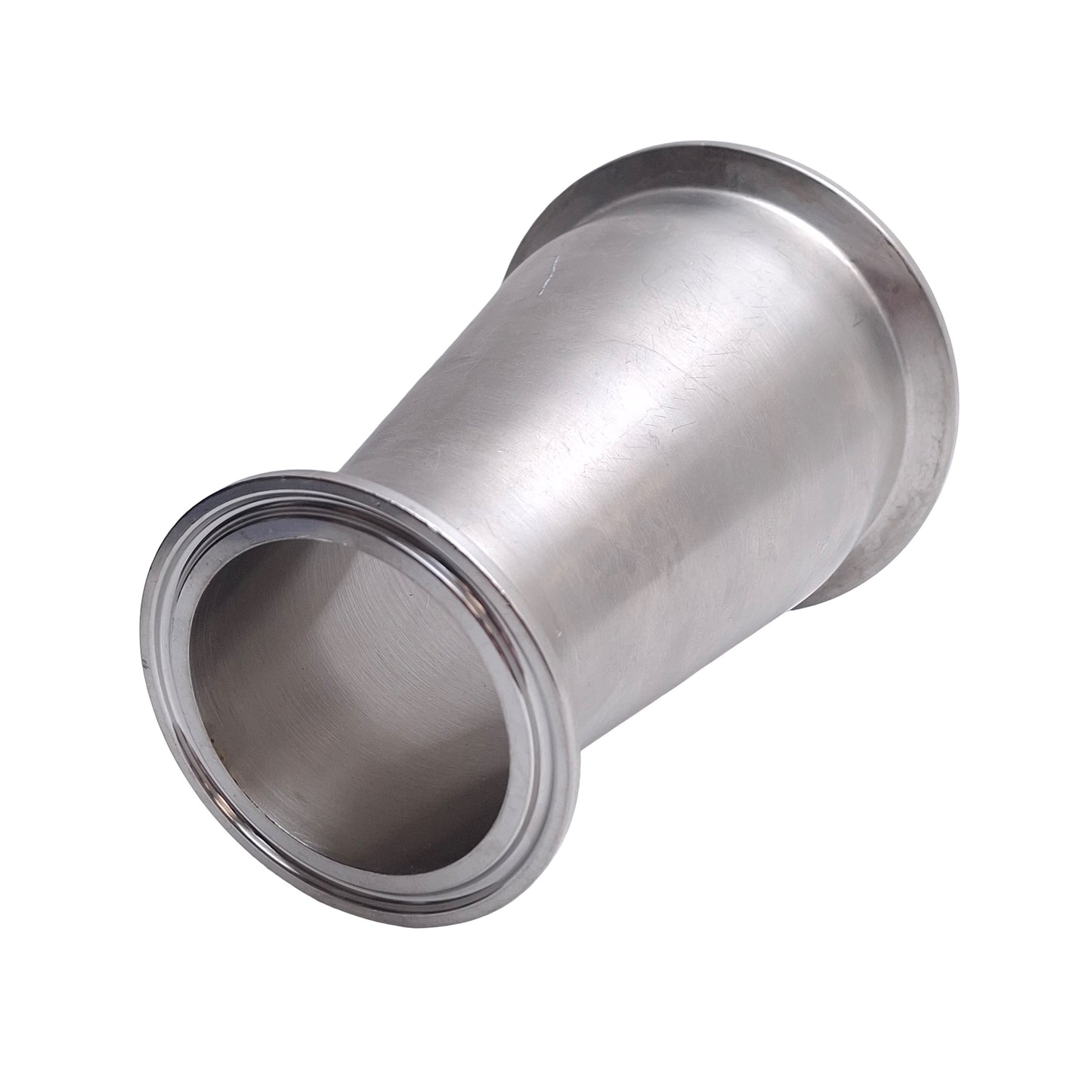 Used 29763 Concentric Reducer Sanitary Fitting, 3in Tri-Clamp to 2in Tri-clamp, 316L