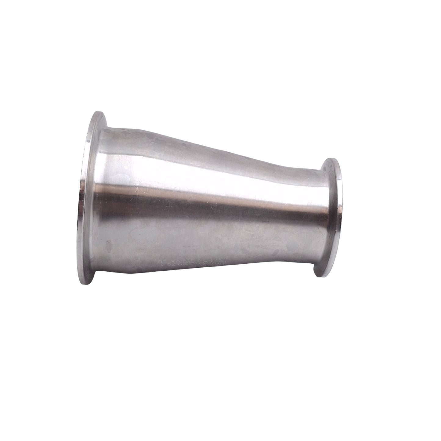 Used 29763 Concentric Reducer Sanitary Fitting, 3in Tri-Clamp to 2in Tri-clamp, 316L