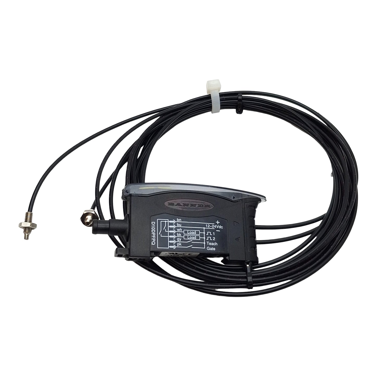 New – Open box Banner D10DPFPQ Fiber Optic Sensor Amplifier, 2PNP, 12-24VDC, 6-Pin M8 Male