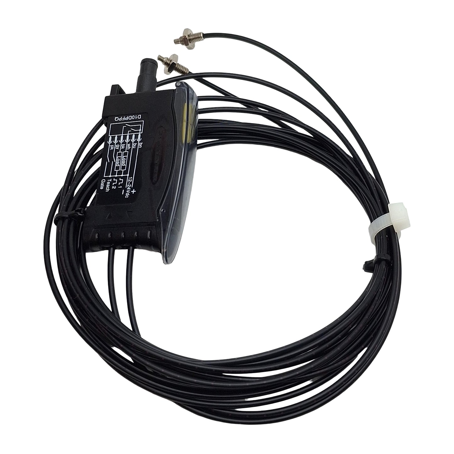 New – Open box Banner D10DPFPQ Fiber Optic Sensor Amplifier, 2PNP, 12-24VDC, 6-Pin M8 Male